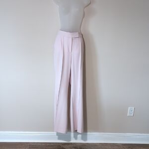 Express Blush Pink Wide Leg Pants with Tailored Pleats Long Length